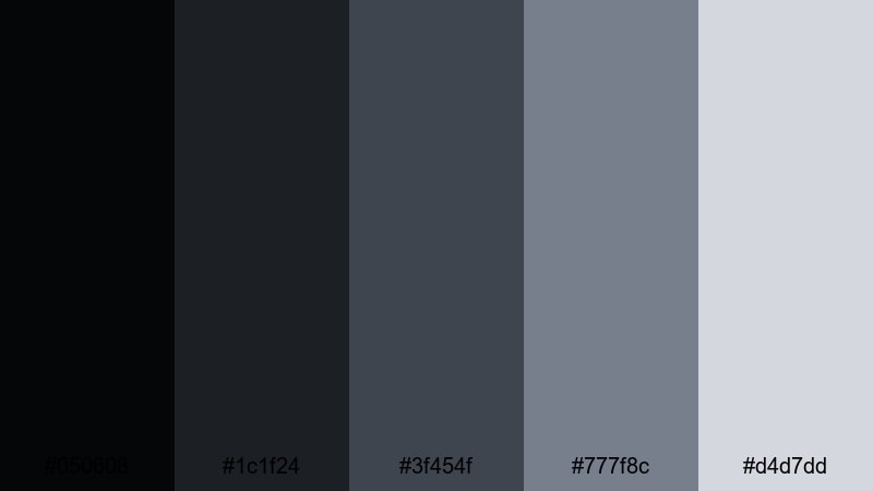 graphite portfolio professional color palette with hex codes