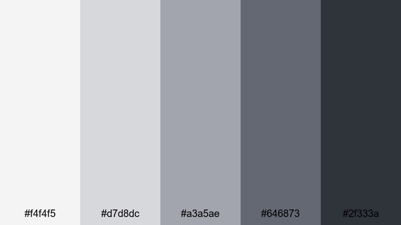 graphite workspace neutral color palette with hex codes