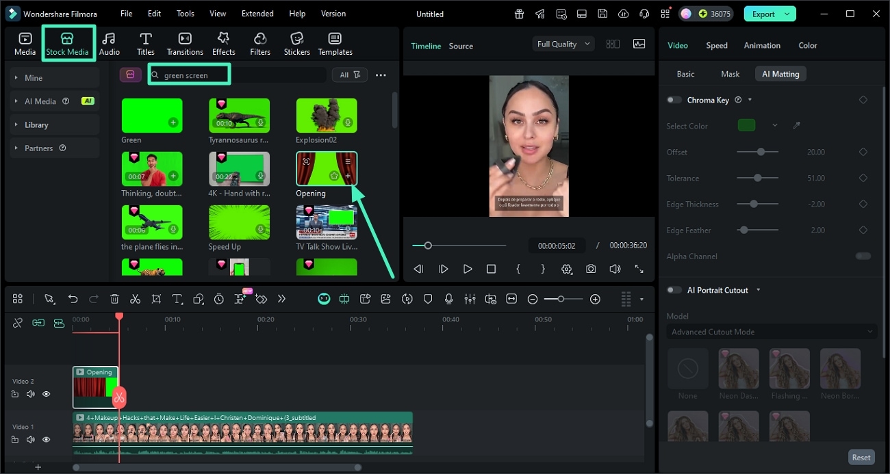 access stock media choose video