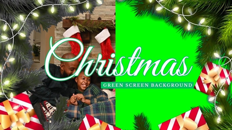 merry christmas green screen background