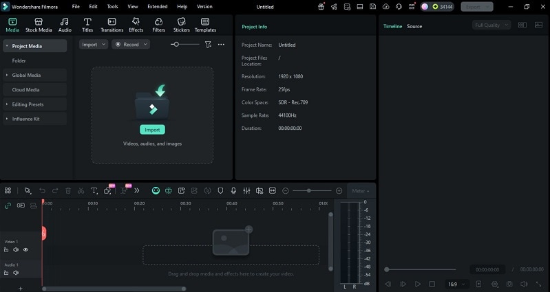 import media on filmora