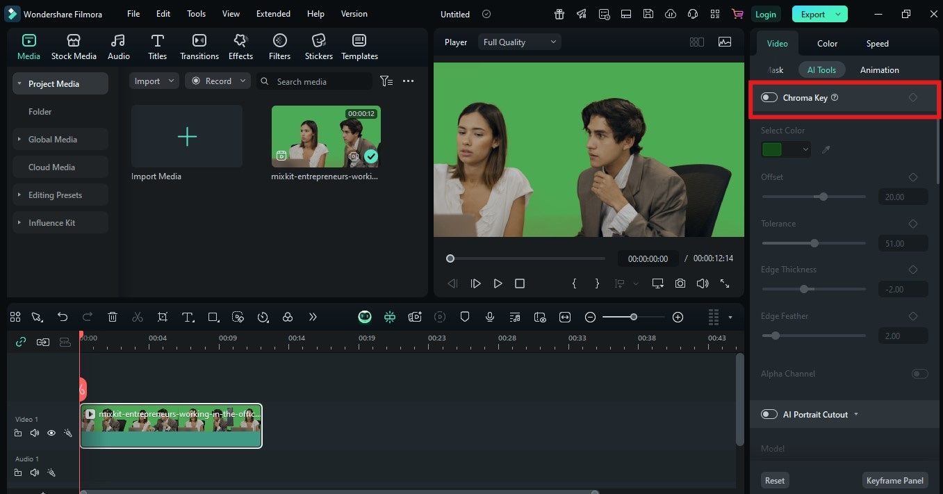 filmora chroma key