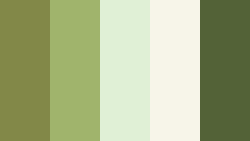 greenhouse daydream mossy olive color palette with hex codes