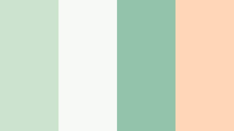 greenhouse daydream pale pistachio color palette with hex codes