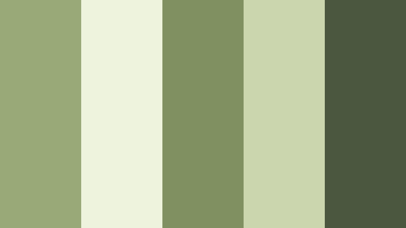 greenhouse daylight pale moss green color palette with hex codes