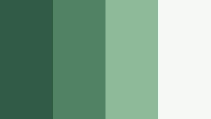 greenhouse glow moss jade color palette with hex codes