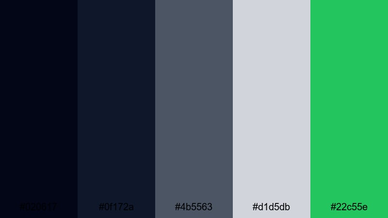 gridline ui chrome gray dark blue color palette with hex codes