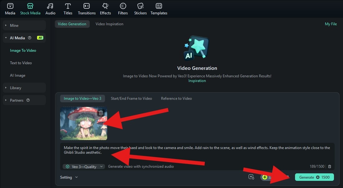 use image to video filmora desktop
