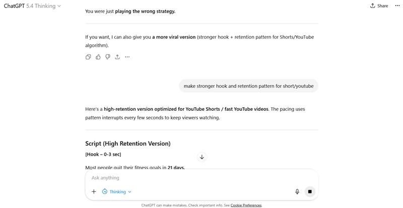 creating script with chatgpt
