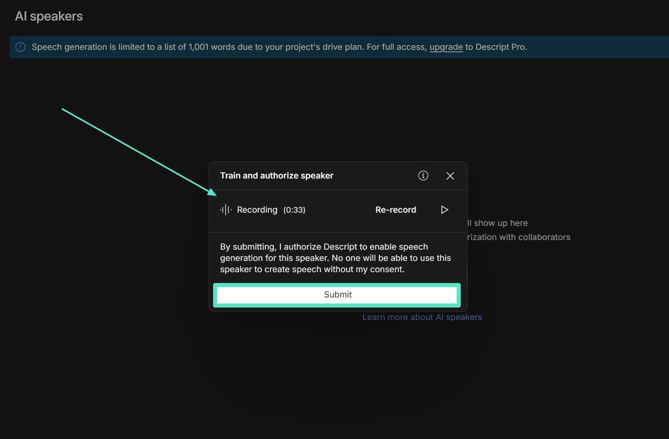 generate voice clone and authenticate