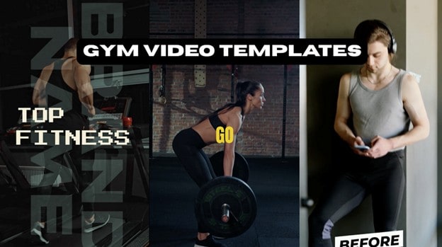 gym video template title card