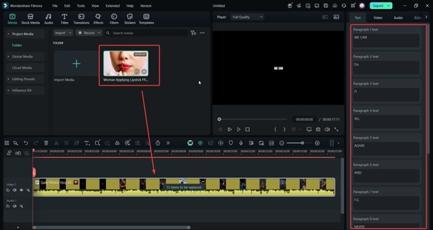 filmora edit templates