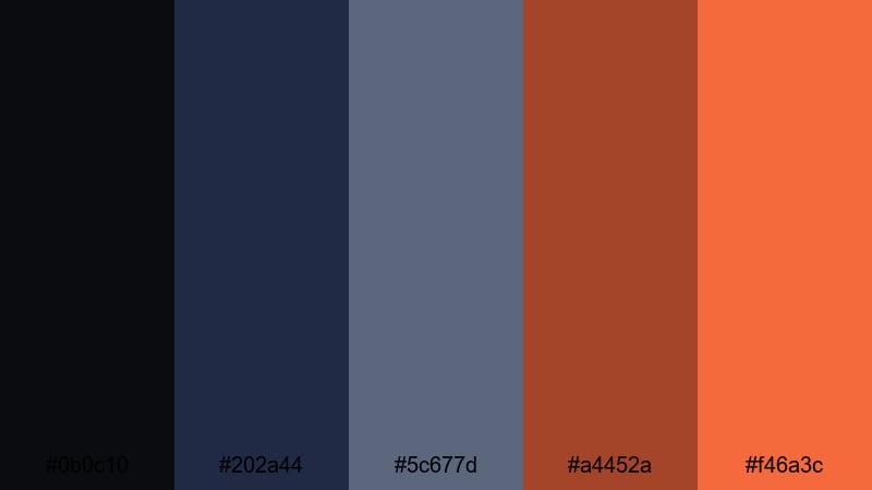 hades underworld ember greek mythology color palette with hex codes