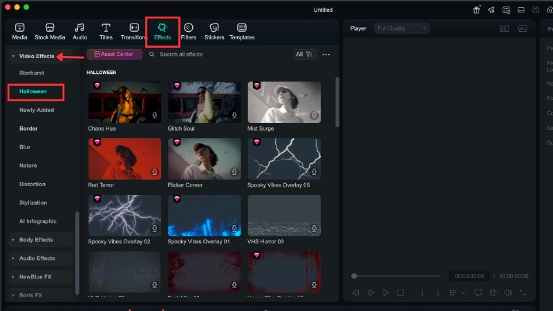halloween effects in filmora