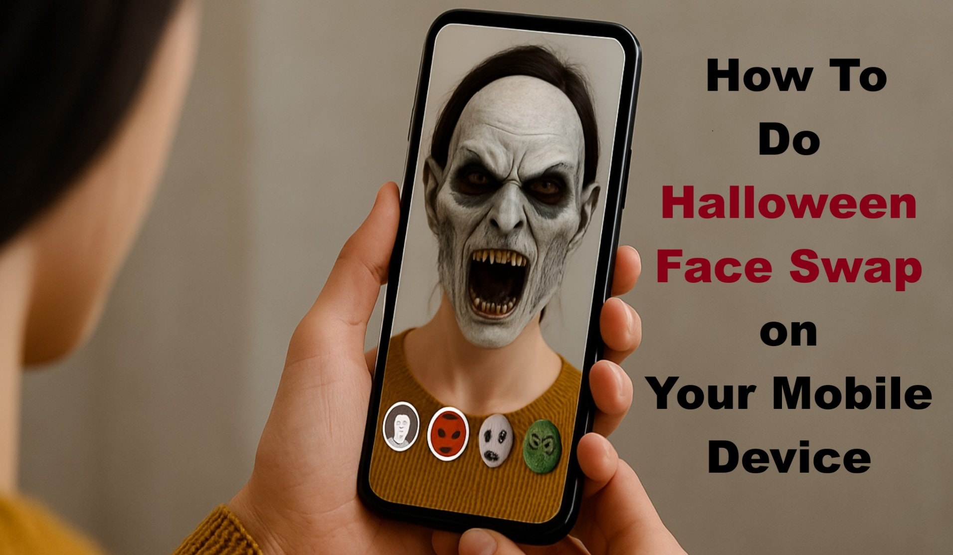 mobile halloween face filter