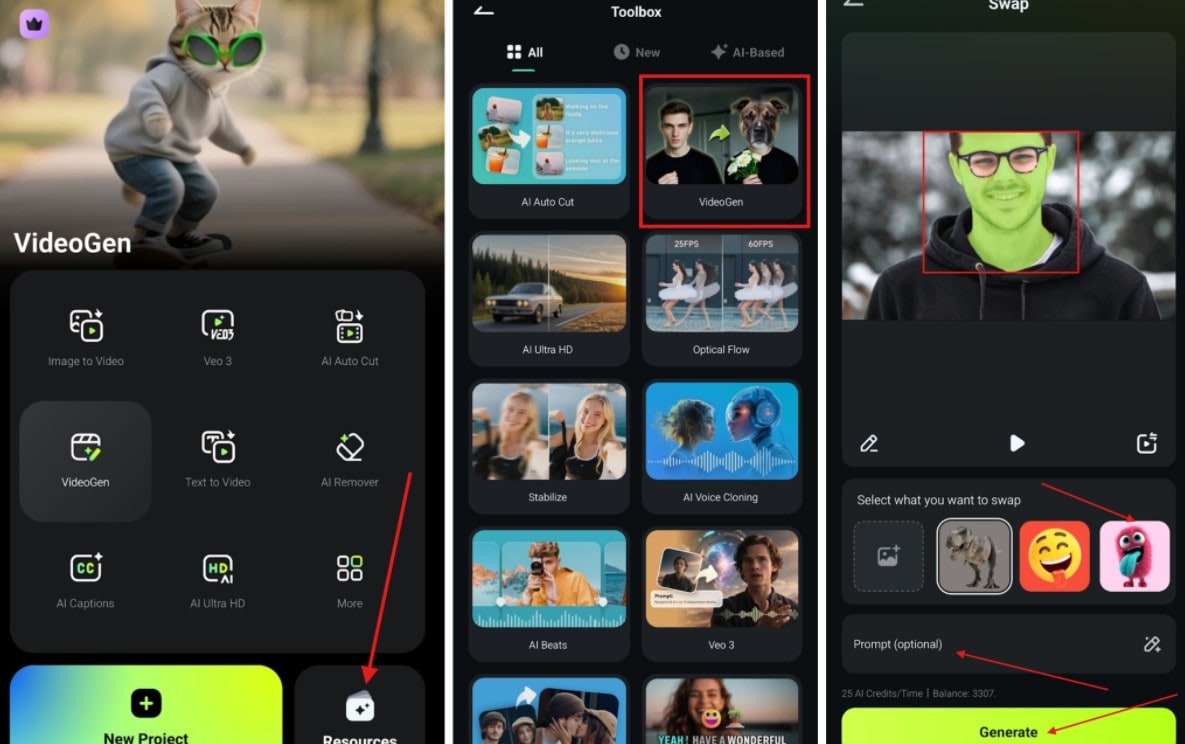 Open Filmora and import the video