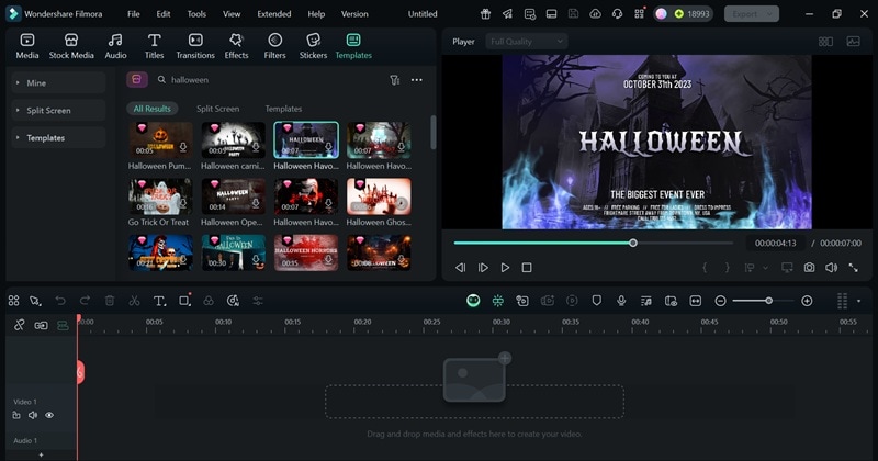 filmora halloween invitation templates