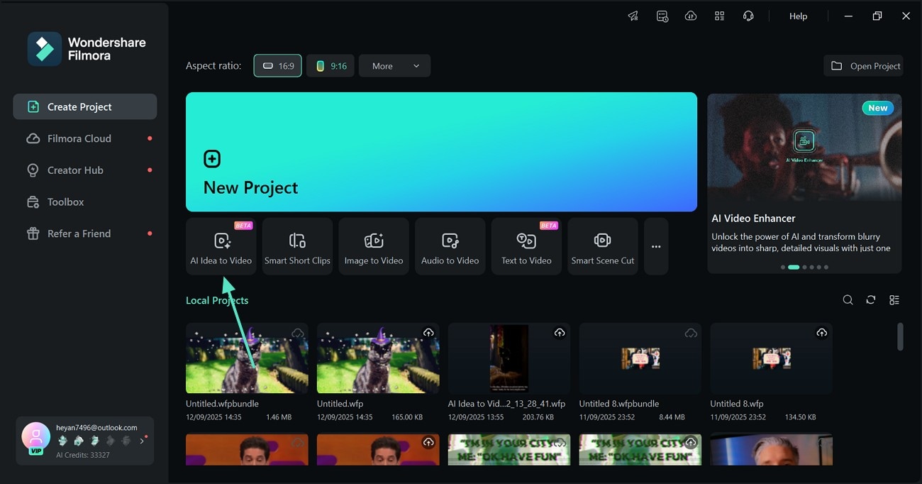 select idea to video