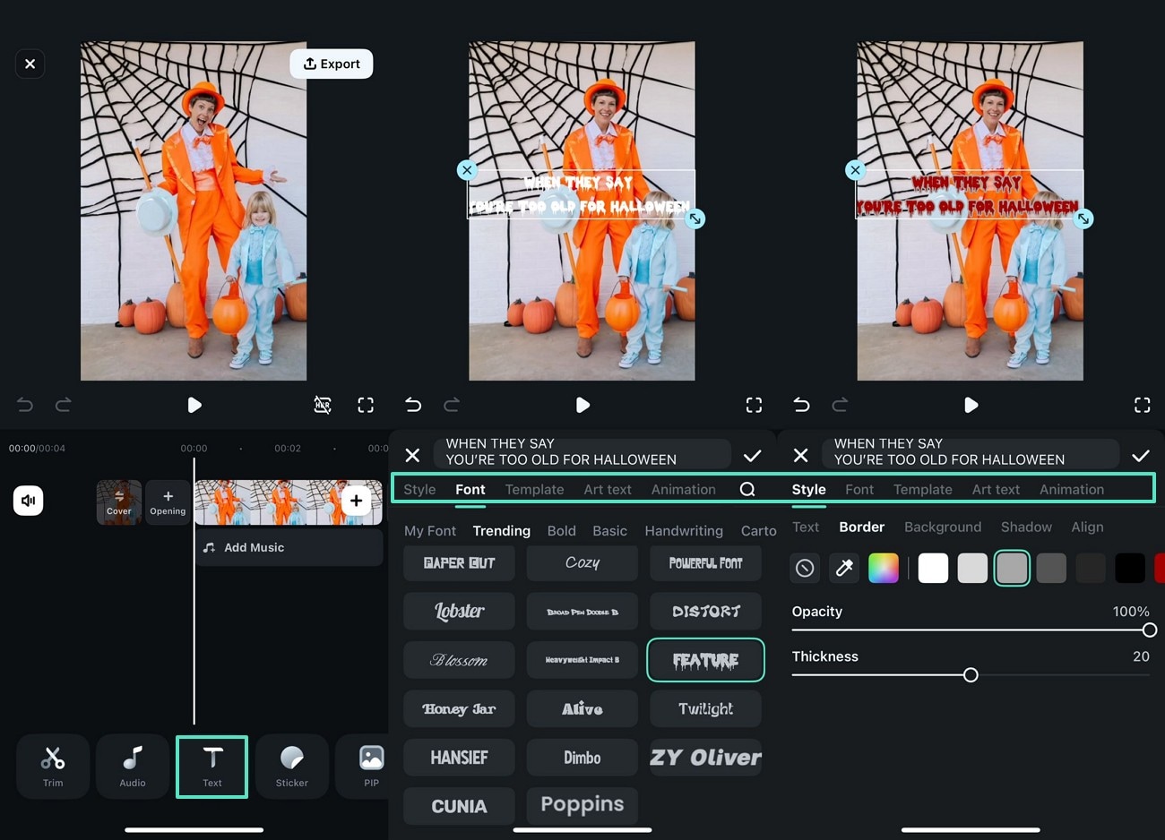 style text description
