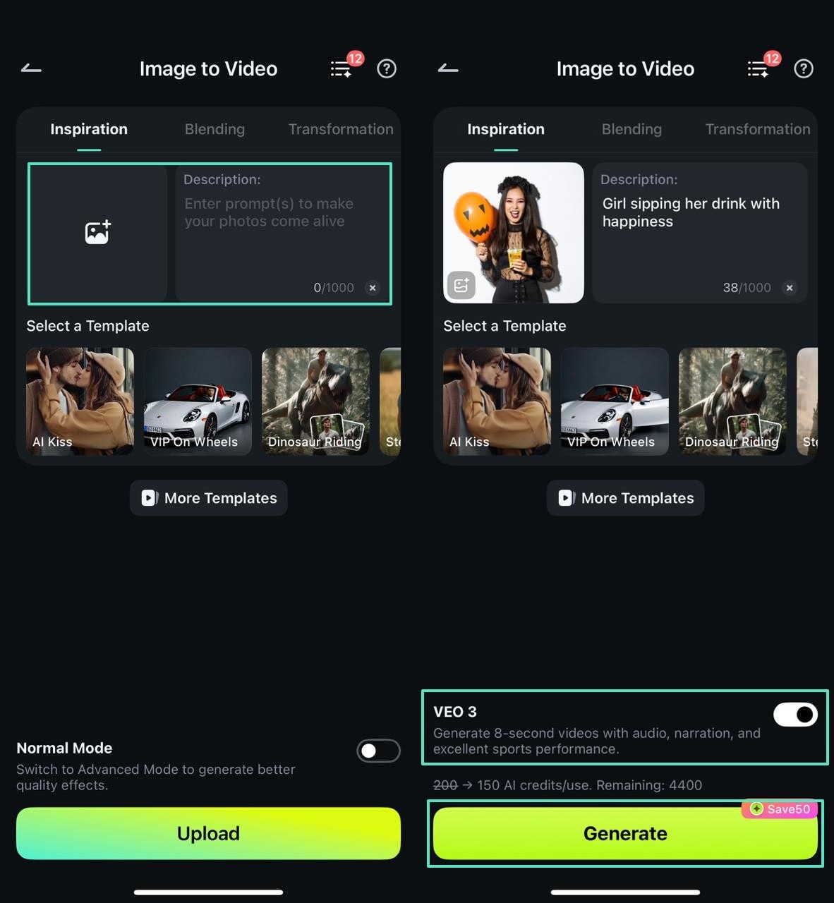 add prompt generate video