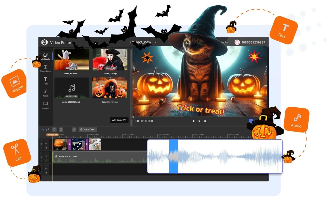 free video editor online halloween maker