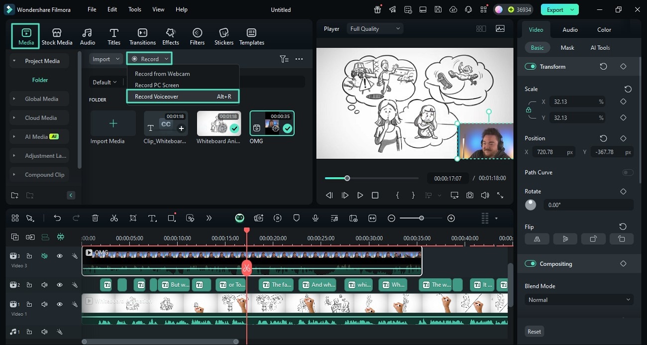 ajouter une voix off à une animation dessinée à la main