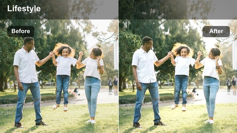 Point-of-view style indoor shot of hands reaching for an item on a shelf.