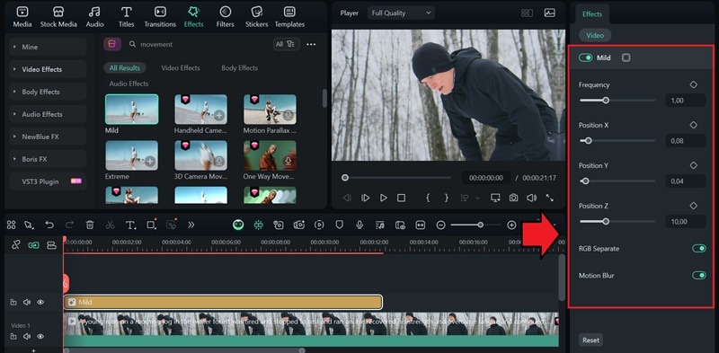 customize the handheld effect