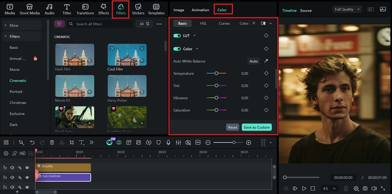ajouter des ajustements de couleur