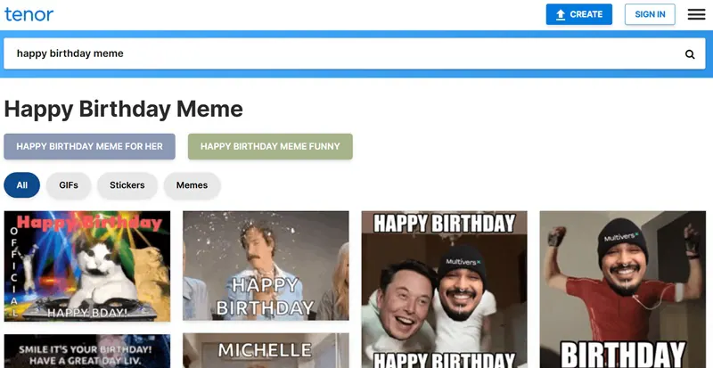 find your birthday gif in tenor