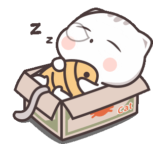 sleepy cat sticker gif