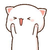 excited cat sticker