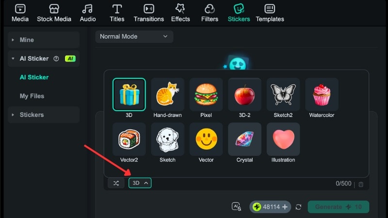 write prompt for cat new year sticker