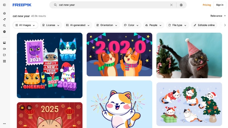 freepik happy new year cat photos