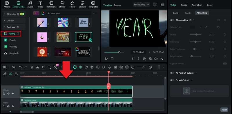 access giphy from filmora