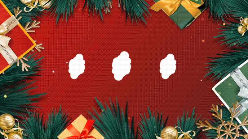 happy new year in christmas ornaments