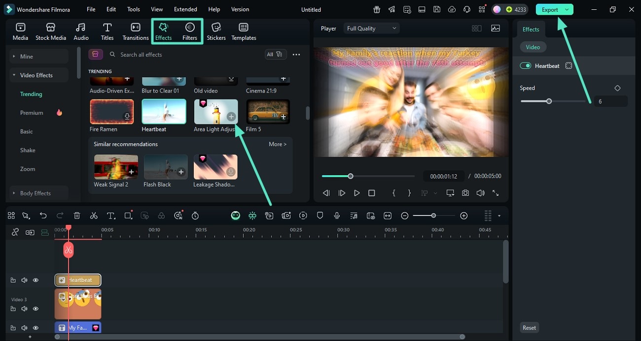 apply effects and filters