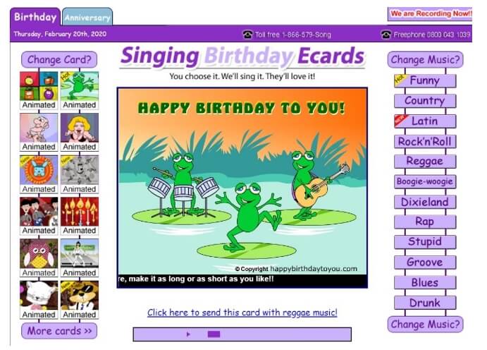 singing birthday ecard maker