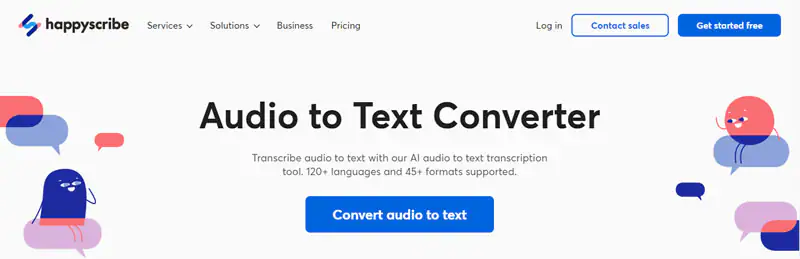 happy scribe audio to text