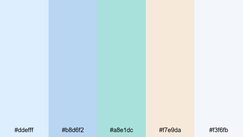 harbor cloud pastels coastal color palette with hex codes