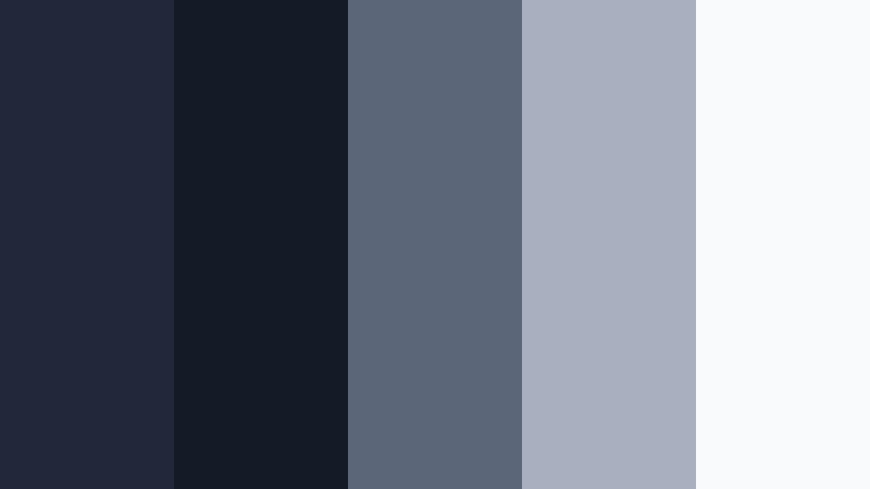 harbor fog dusk deep charcoal blue color palette with hex codes