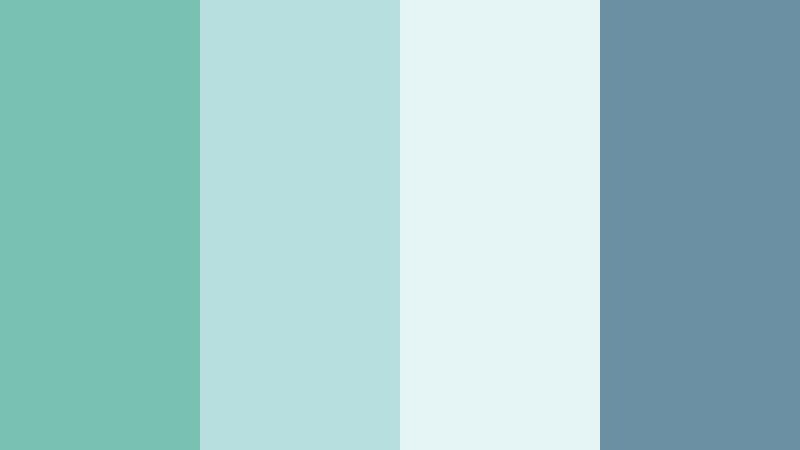harbor mist calm sea glass green color palette with hex codes