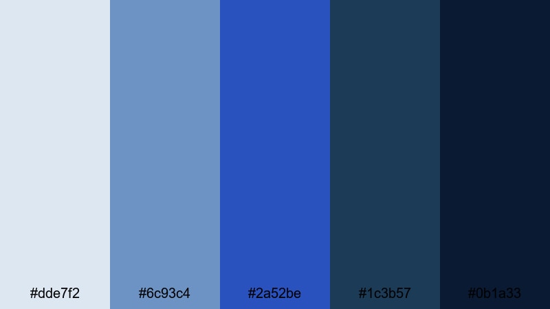 harbor mist horizon cerulean blue color palette with hex codes