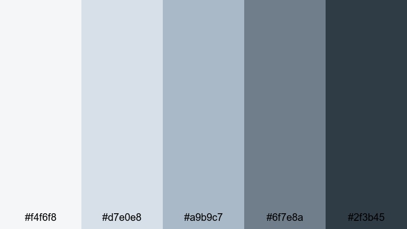harbor mist interface scandinavian color palette with hex codes