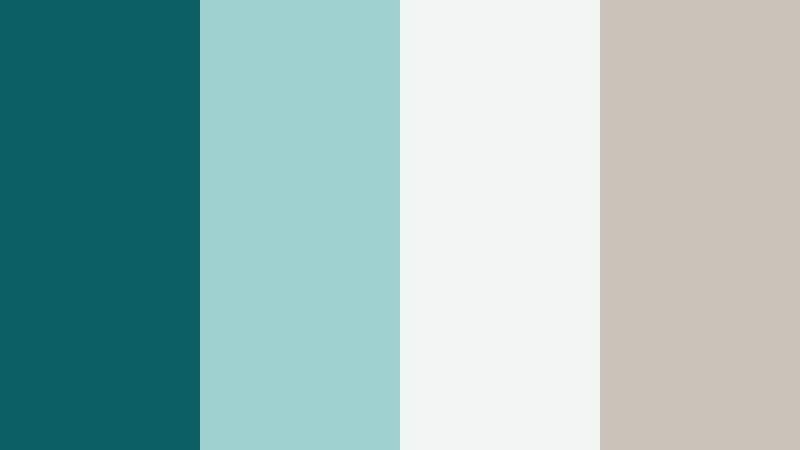 harbor mist minimal wave teal color palette with hex codes
