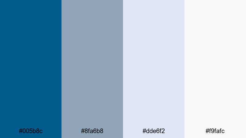 harbor mist morning ocean boat blue color palette with hex codes