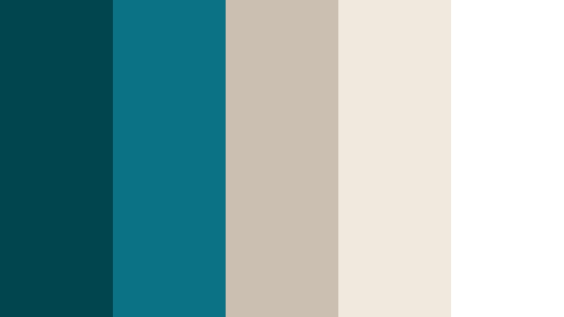 harbor mist neutrals deep ocean teal color palette with hex codes