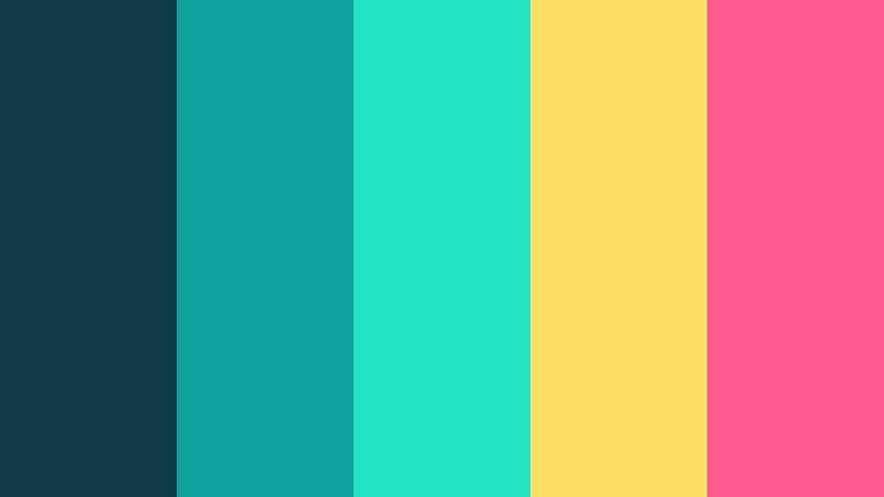 harbor neon retro marine teal color palette with hex codes
