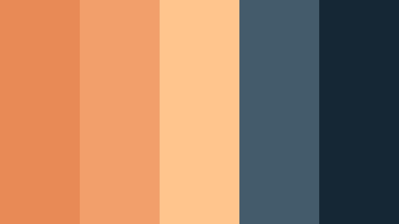 harbor sunset frame muted sunset orange color palette with hex codes