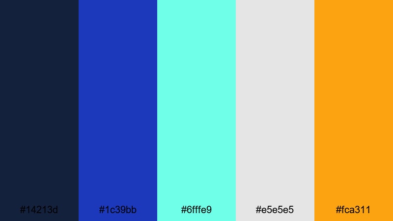 harbor twilight credits persian blue color palette with hex codes